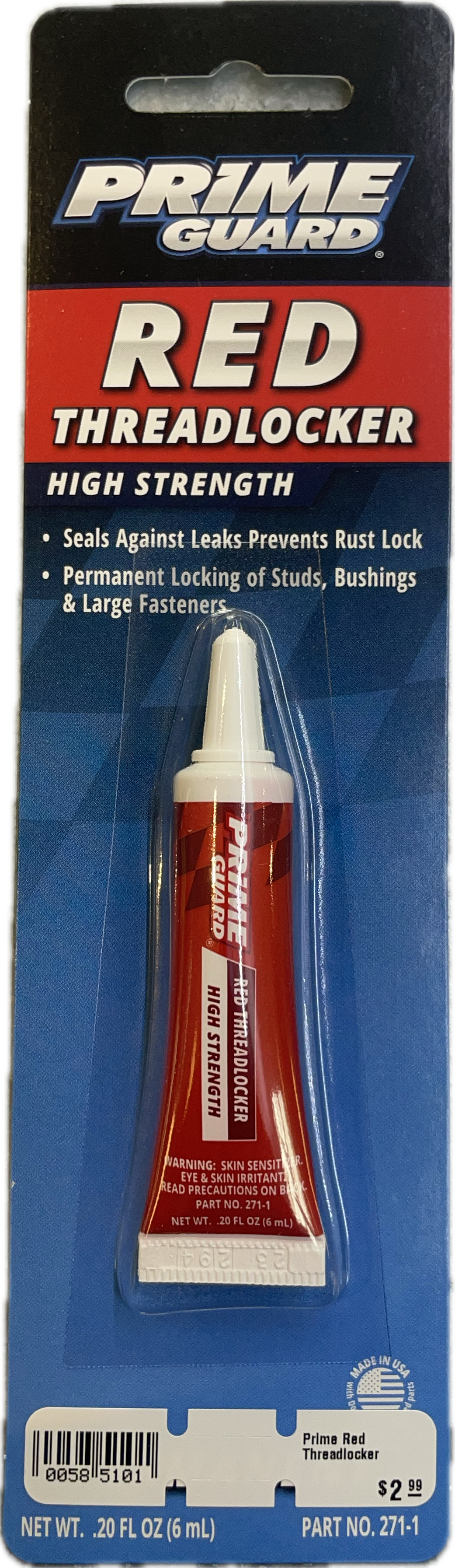 Prime Guard Red Thread Locker (.20 FL OZ)